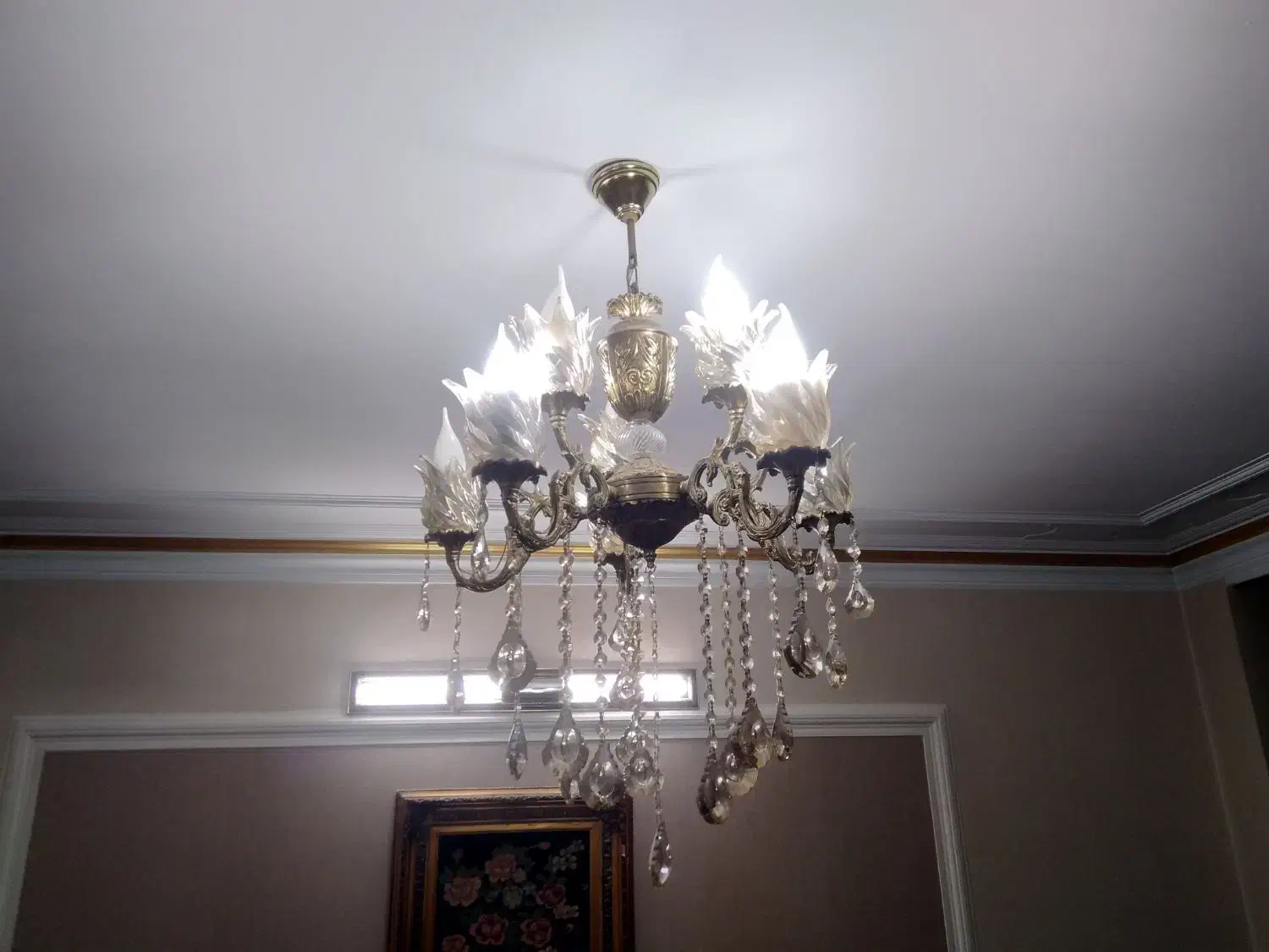 لوستر برنج|لوستر و چراغ آویز|اسلام‌شهر, شهرک مفیدی|دیوار