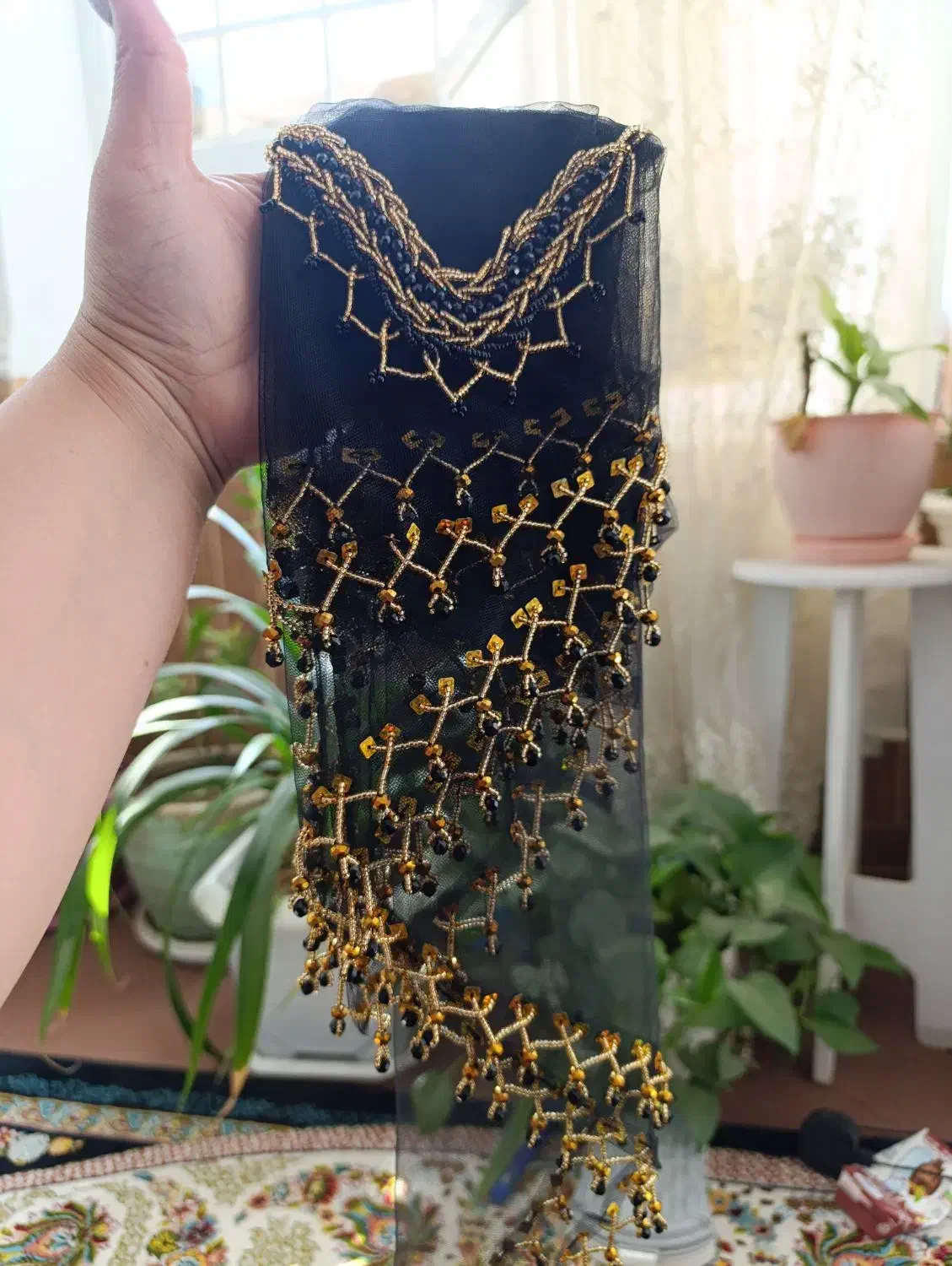 منجوق دوزی چارقد و کت و شال|لباس|داراب, |دیوار