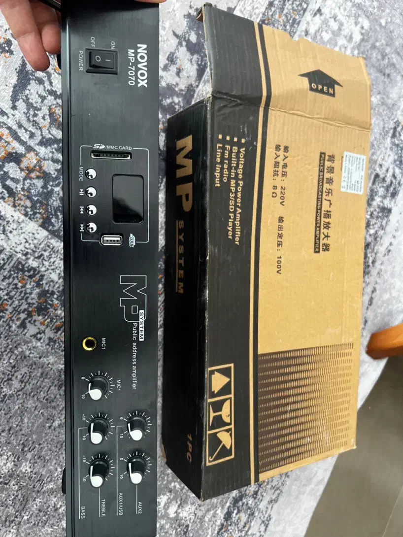 آمپلی فایر رومیزی novox MP-7070 اهمی ولتی|سیستم صوتی خانگی|صدرا-فارس, فاز ۱|دیوار