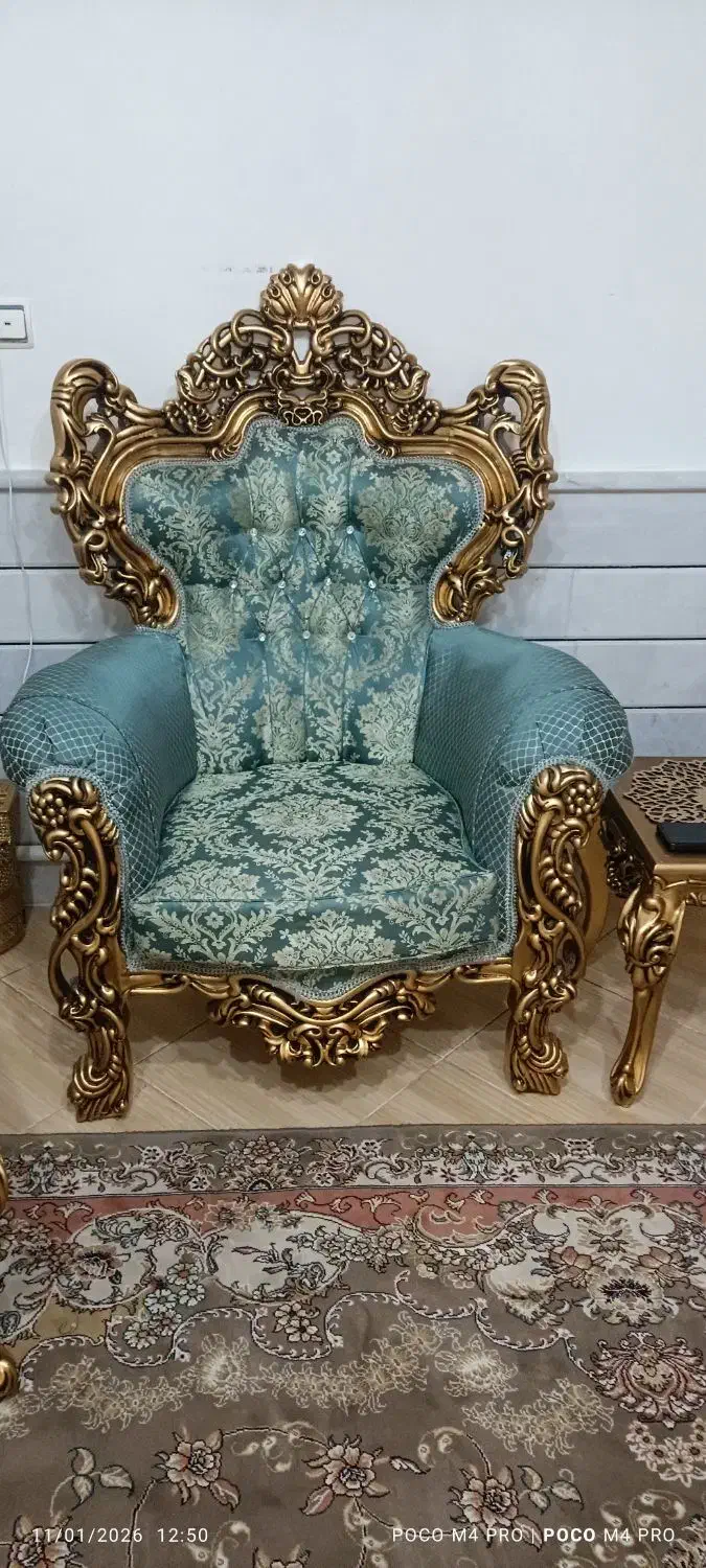 مبل سلطنتی 9 نفره|مبلمان خانگی و میز عسلی|ماهدشت, |دیوار