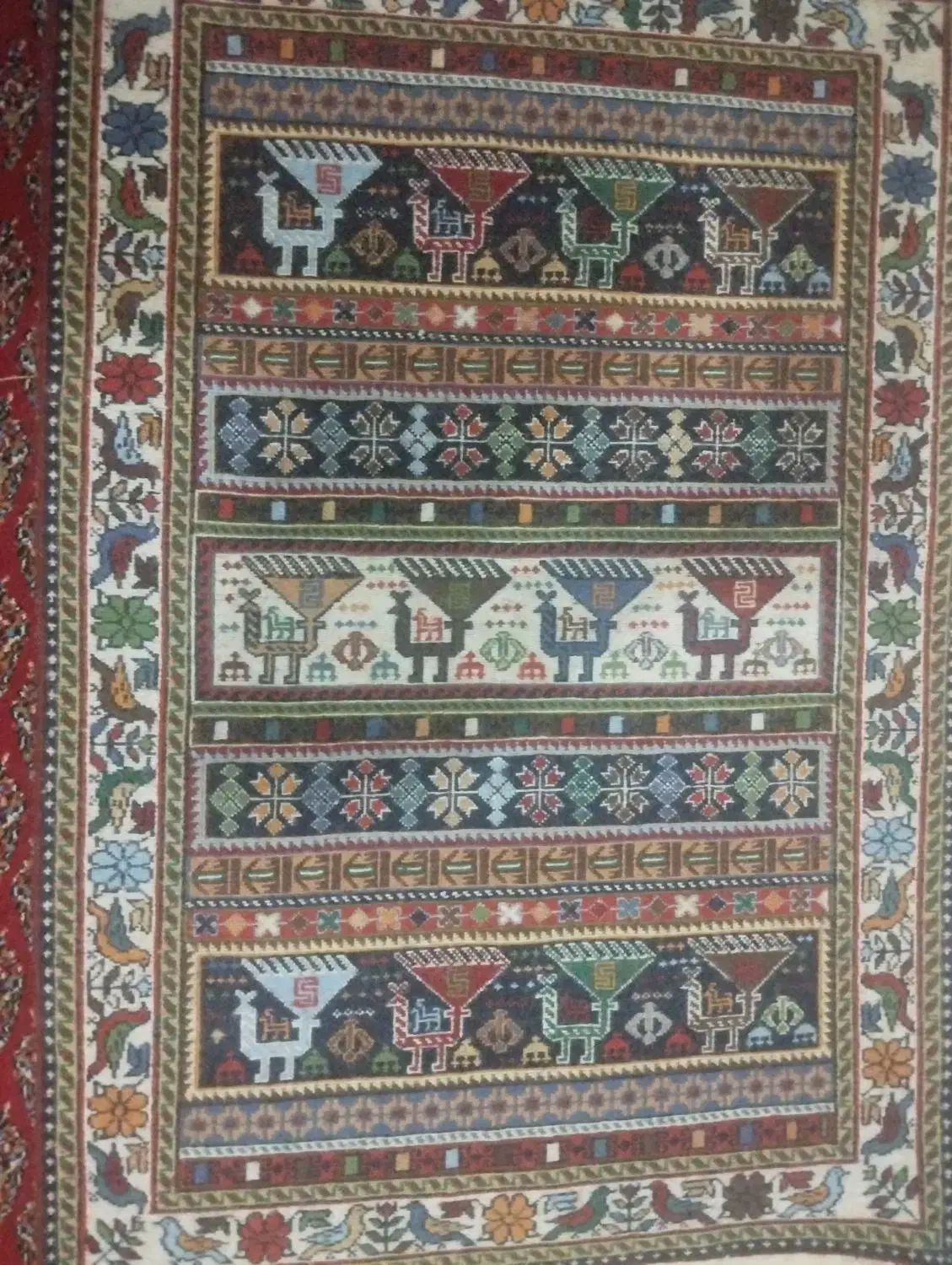 گلیم دستبافت60/90|گلیم، جاجیم، گبه|سیرجان, |دیوار