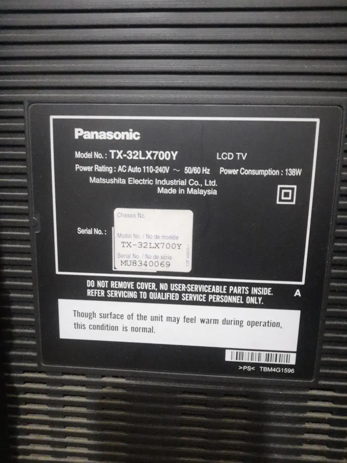 تلوزیون ۳۲ اینچ پاناسونیک بسیار تمیز و کم کارکرد|تلویزیون و پروژکتور|رشت, حسین آباد|دیوار