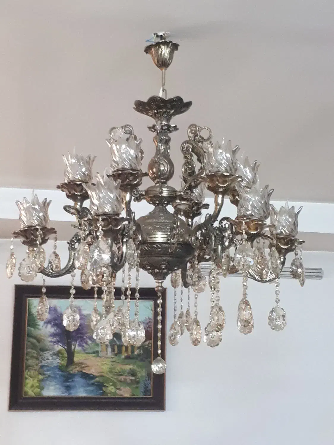 لوستربرنز ۱۲ شاخه|لوستر و چراغ آویز|قم, آزادگان|دیوار