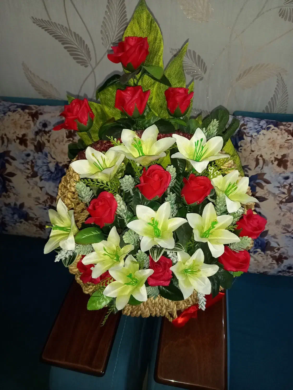 دسته گل سبدی برای هدیه|گل مصنوعی|پردیس, فاز ۴|دیوار