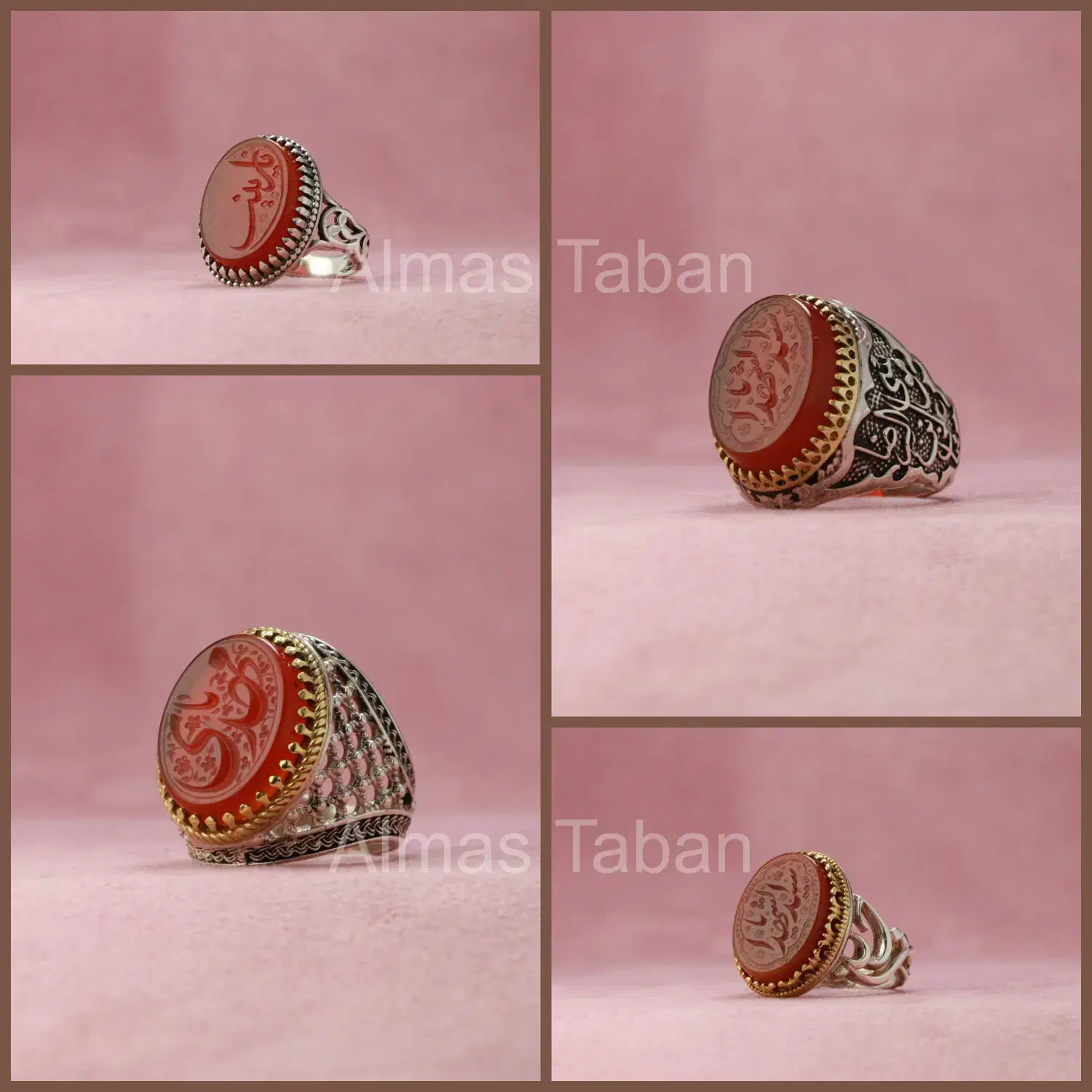 انگشتر های مردانه عقیق سرخ حکاکی شده|جواهرات|مشهد, چهنو|دیوار