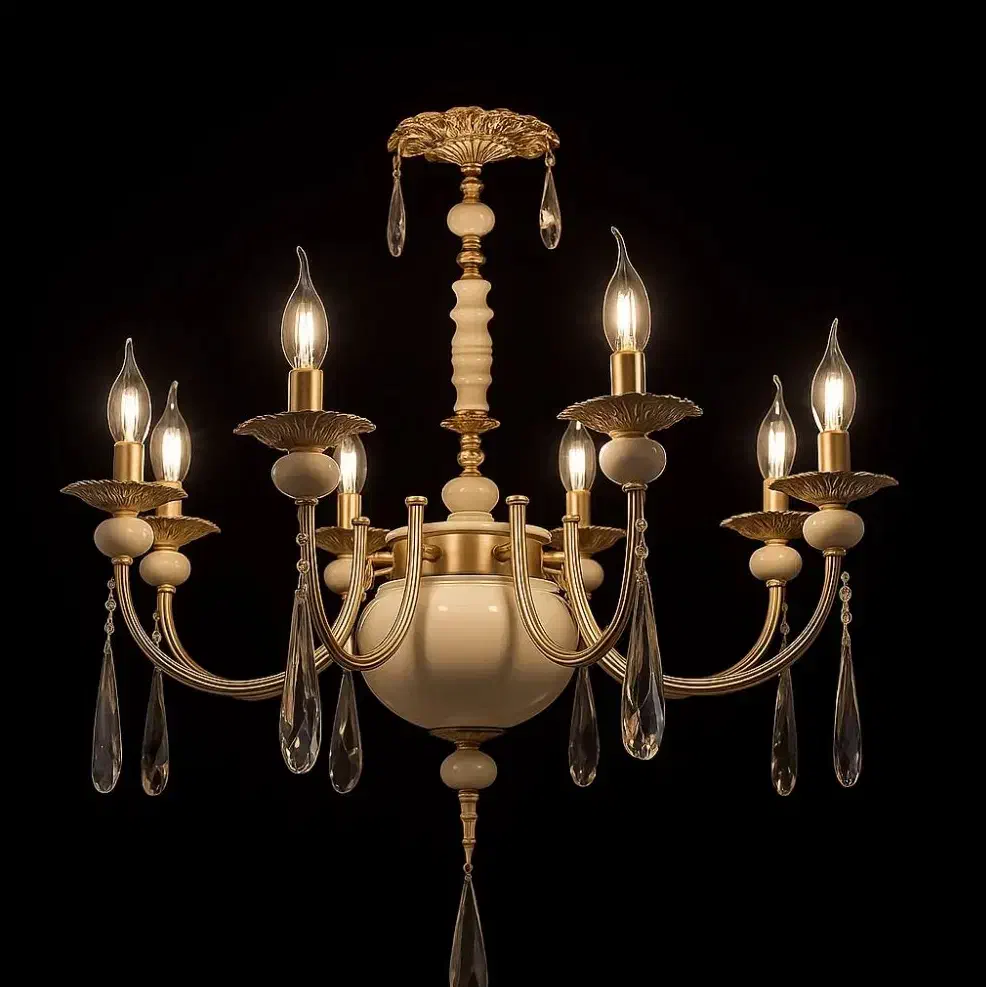 لوستر مدل جدید شب نما ۸ شاخه متوسط|لوستر و چراغ آویز|کرج, ساسانی (قلمستان)|دیوار