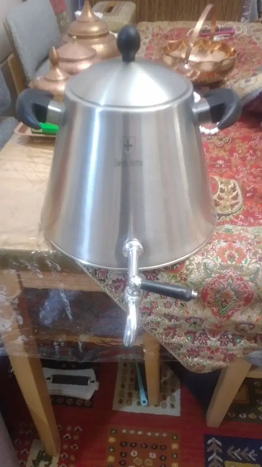 سماور سوییسی استیل اصل|سماور، چای‌ساز، قهوه‌ساز|نجف‌آباد, صالح آباد|دیوار