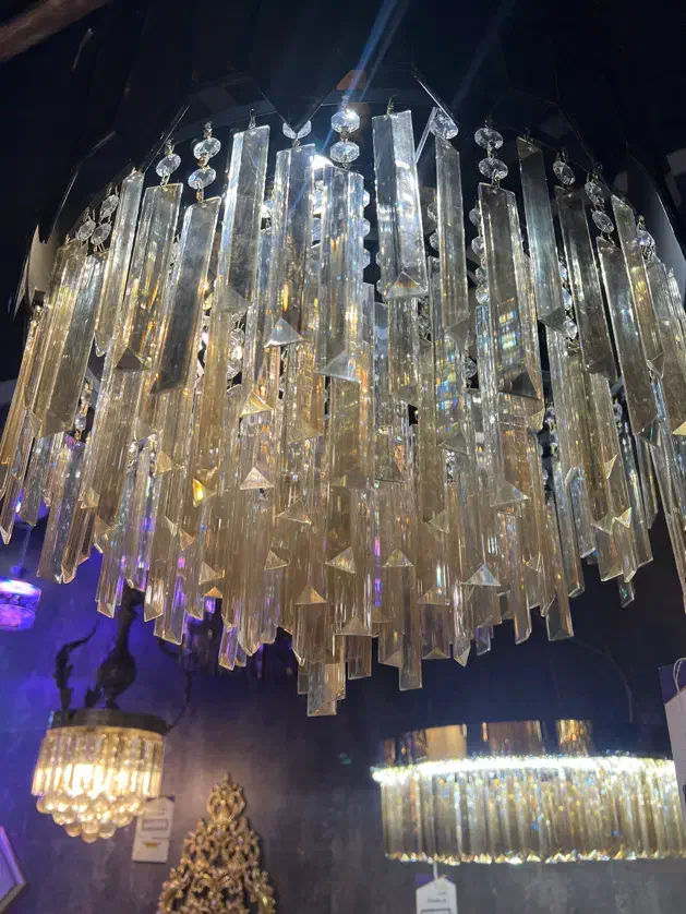 لوستر آینه ای تراش فروش ویژه|لوستر و چراغ آویز|اصفهان, بوستان ناژوان|دیوار