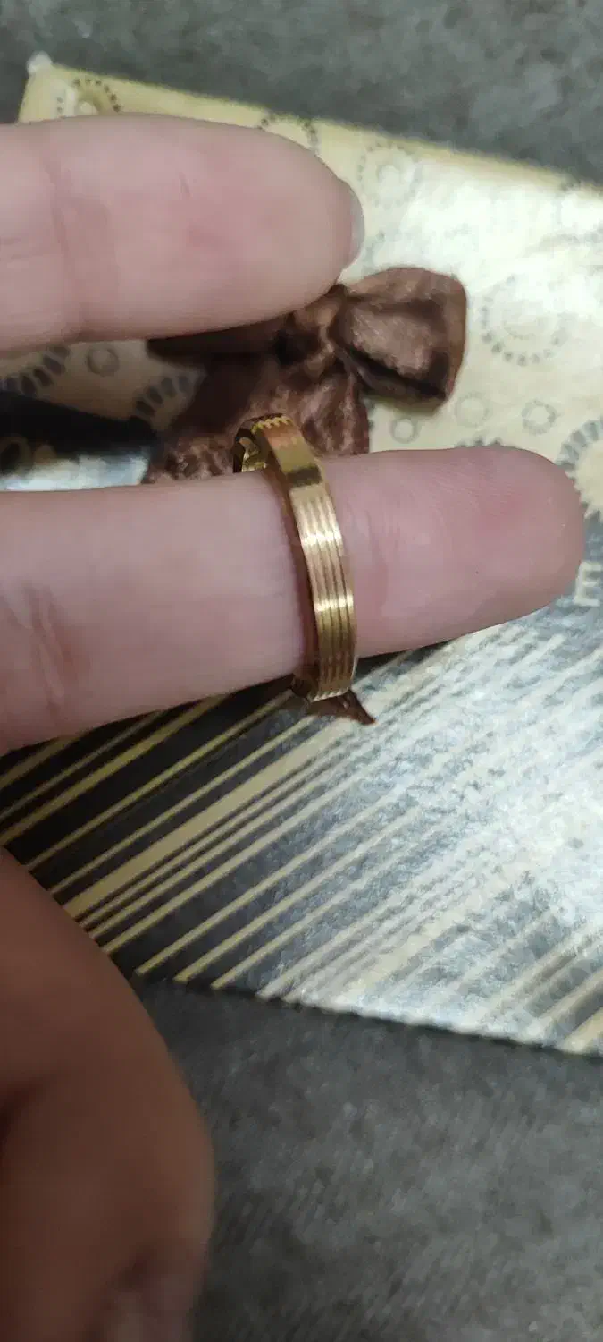 گوشواره طلا لوزی+انگشتر رینگ آینه ای|جواهرات|اهواز, نادری|دیوار