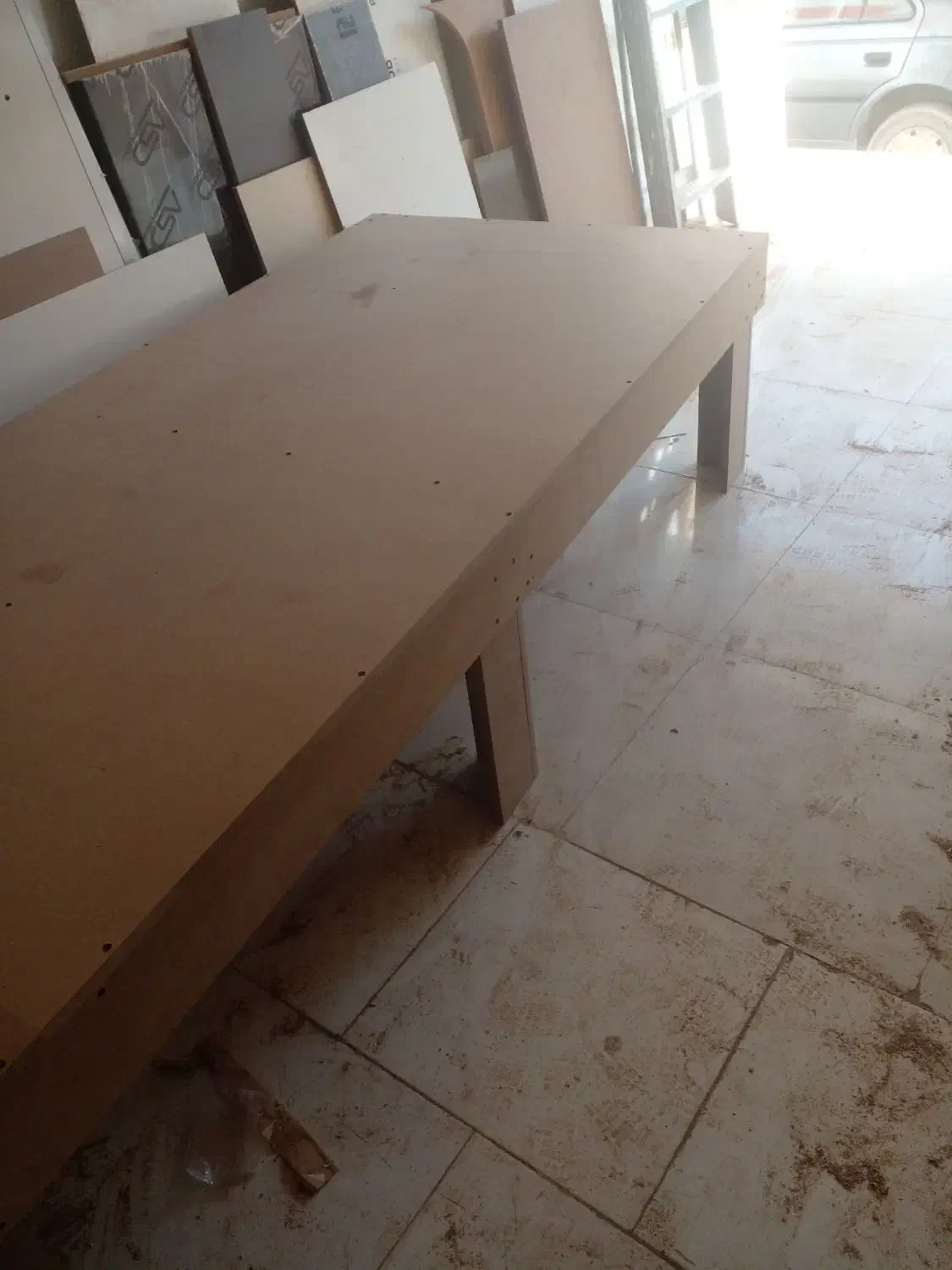 تخت ام دی اف خام به ابعاد۲۰۰در۹۰ ب ارتفاع ۵۰|تخت و سرویس خواب|سیرجان, |دیوار