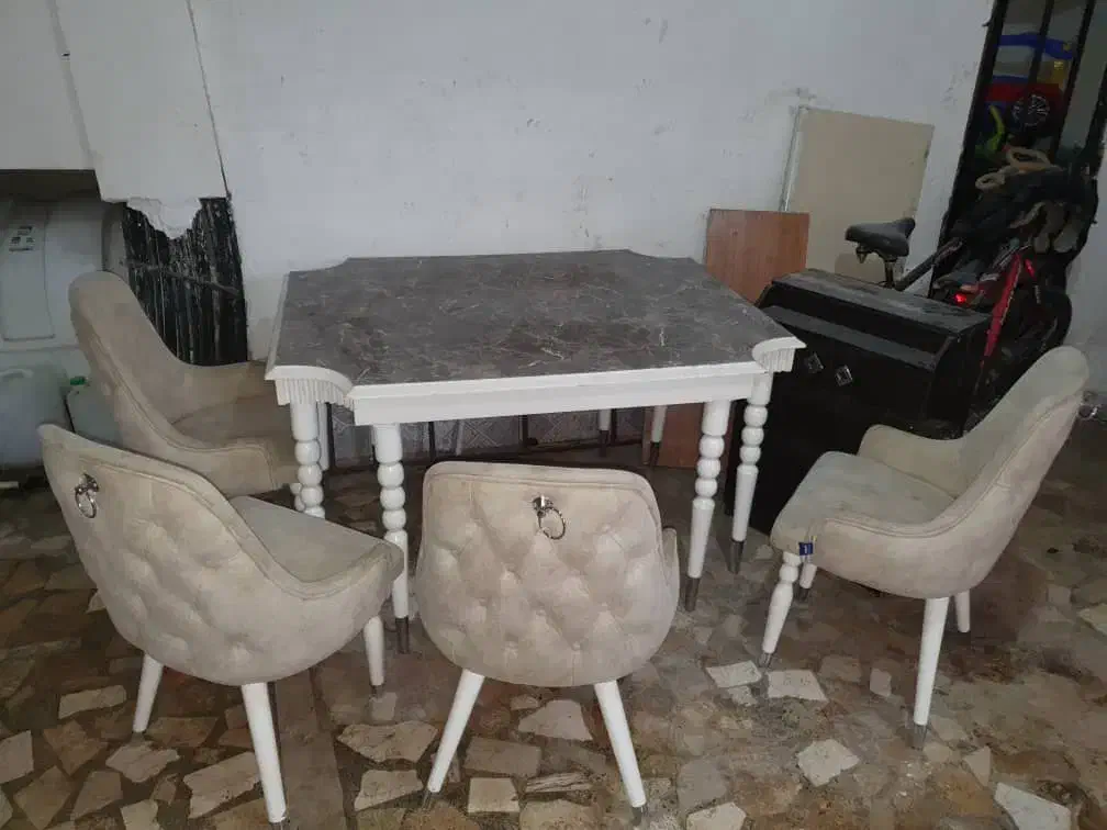 میز ناهارخوری طرح ماربل|میز و صندلی غذاخوری|رشت, نظری|دیوار