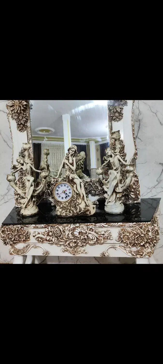 آینه شمعدون سلطنتی|بوفه، ویترین، کنسول|چهاردانگه (تهران), |دیوار