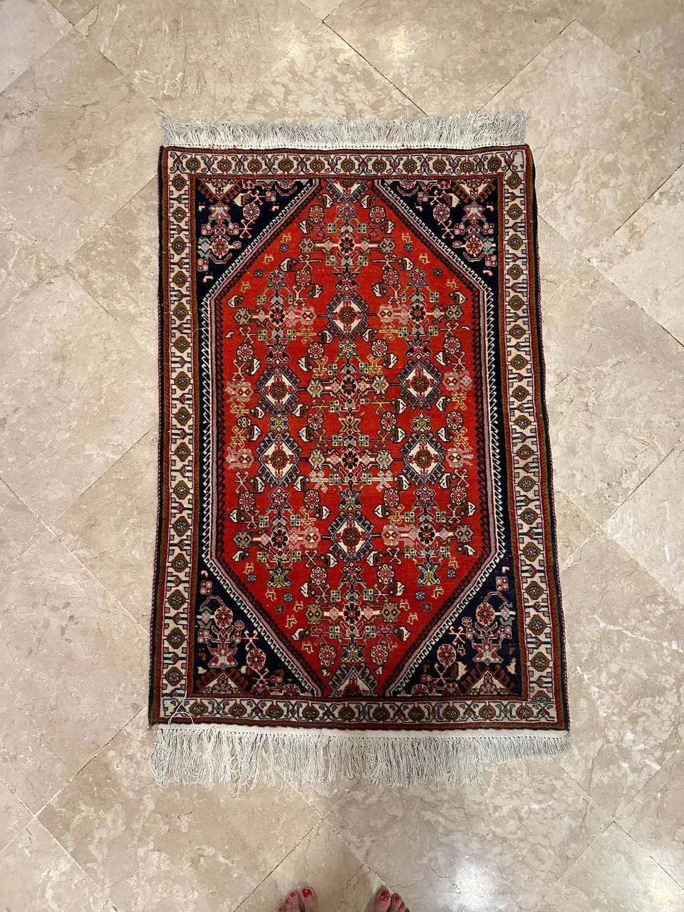 قالیچه آنتیک ریزبافت فوق خاص سفارشی بافت قشقایی|فرش|تهران, اکباتان|دیوار