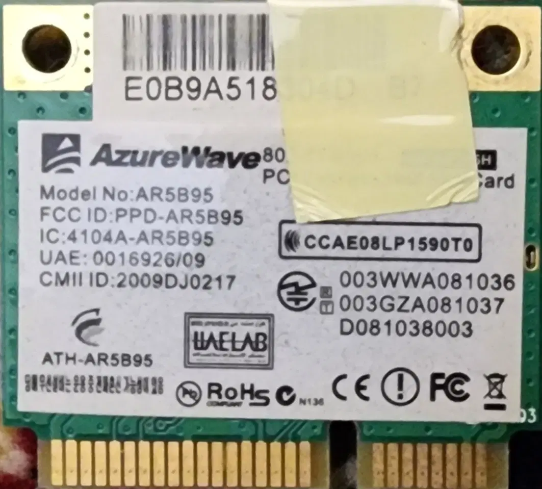 ماژول وایفای و بلوتوث لپتاپ AzureWave AR5B95|مودم و تجهیزات شبکه|تهران, هفت حوض|دیوار
