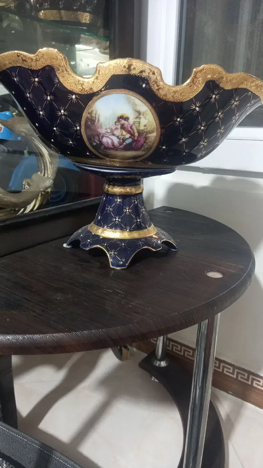 سرویس سورمه ای طلاکوب اصل|ظروف سرو و پذیرایی|پاکدشت, کبودگنبد|دیوار