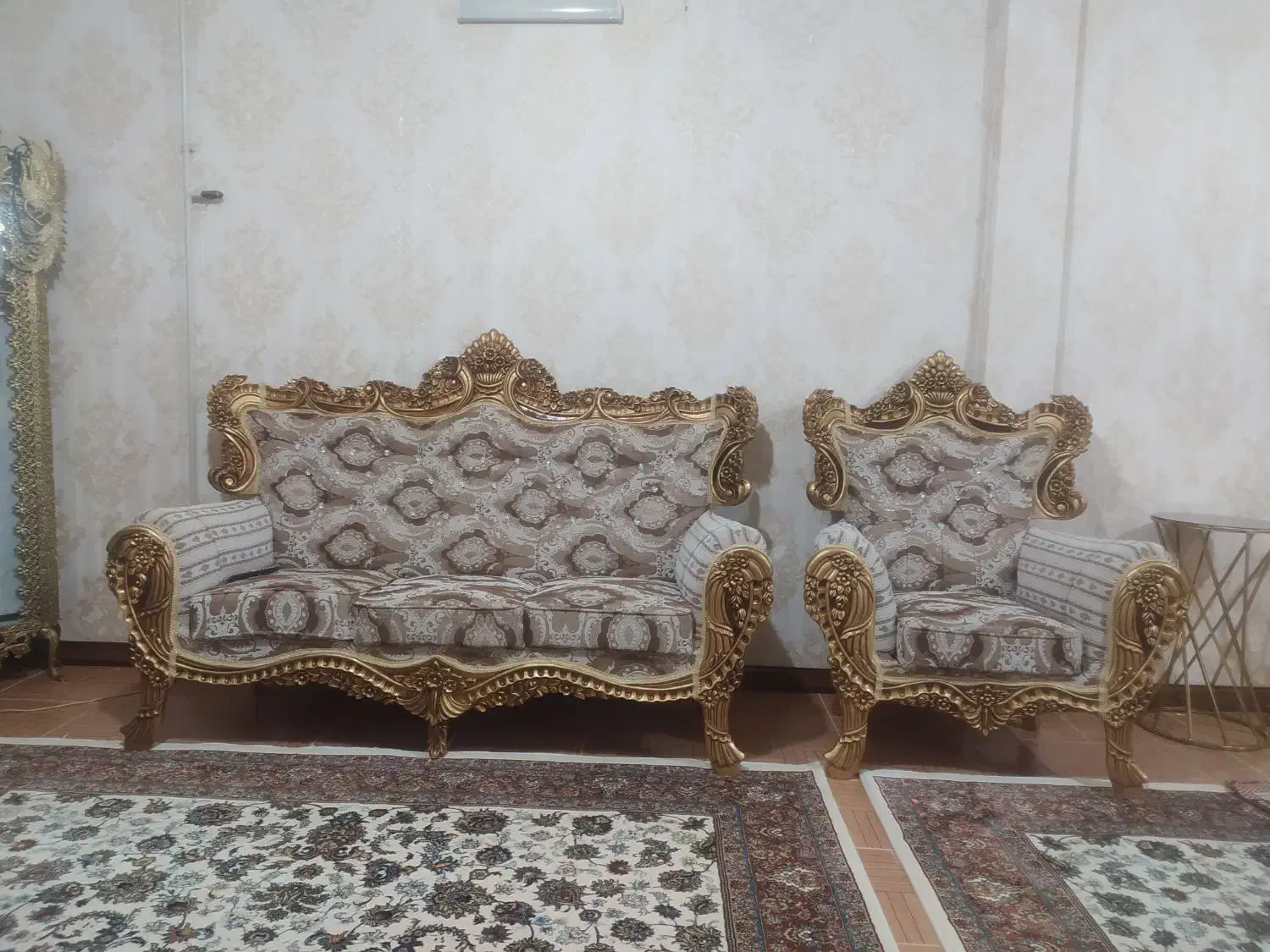 مبل سلطنتی 7نفره|مبلمان خانگی و میز عسلی|ازنا, |دیوار