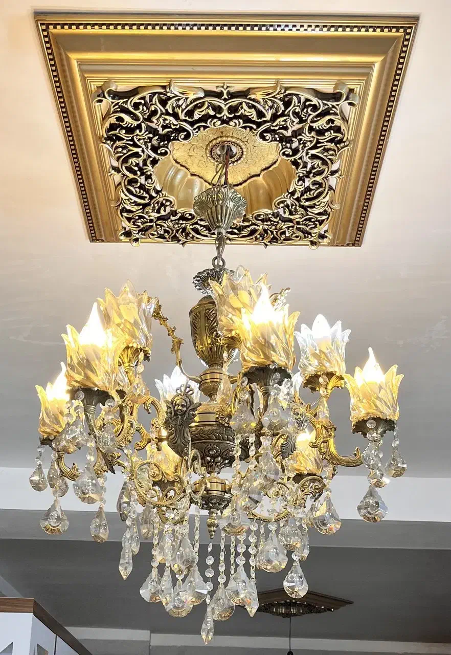 لوستر۶ شاخه ۱۲ شعله|لوستر و چراغ آویز|الوند, |دیوار