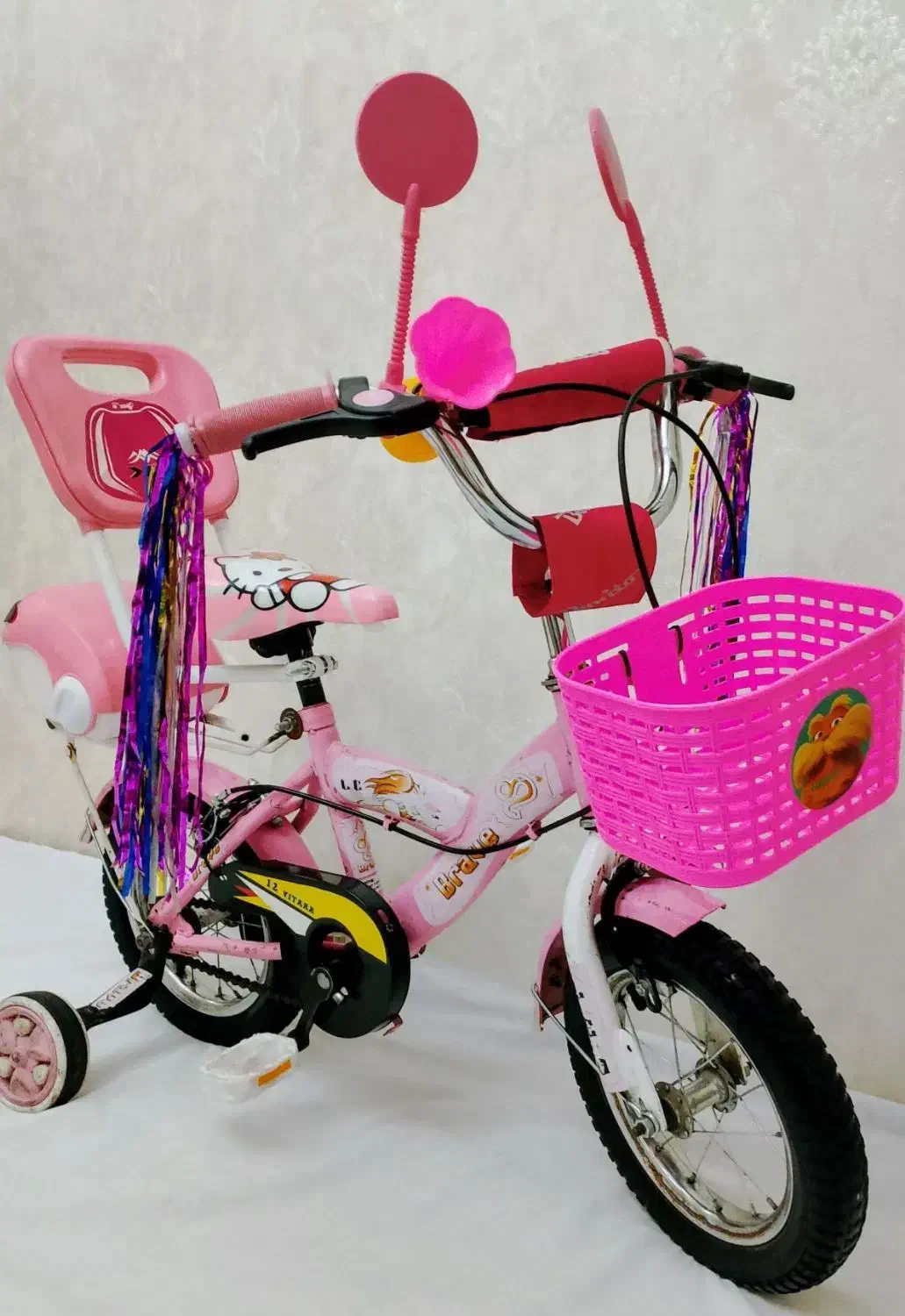 دوچرخه ۱۲ صورتی خوشگل ۲عددبا تایر درحدنو|دوچرخه، اسکیت، اسکوتر|تبریز, |دیوار