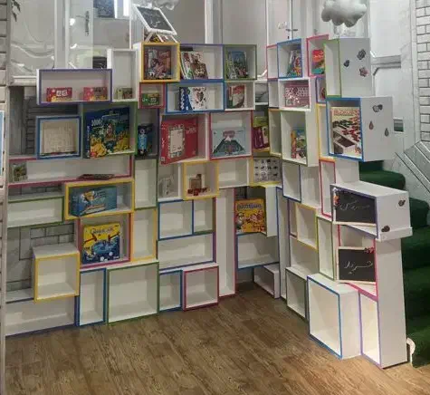 قفسه چوبی و دکور|کتابخانه، شلف، قفسه‌های دیواری|خمینی‌شهر, |دیوار