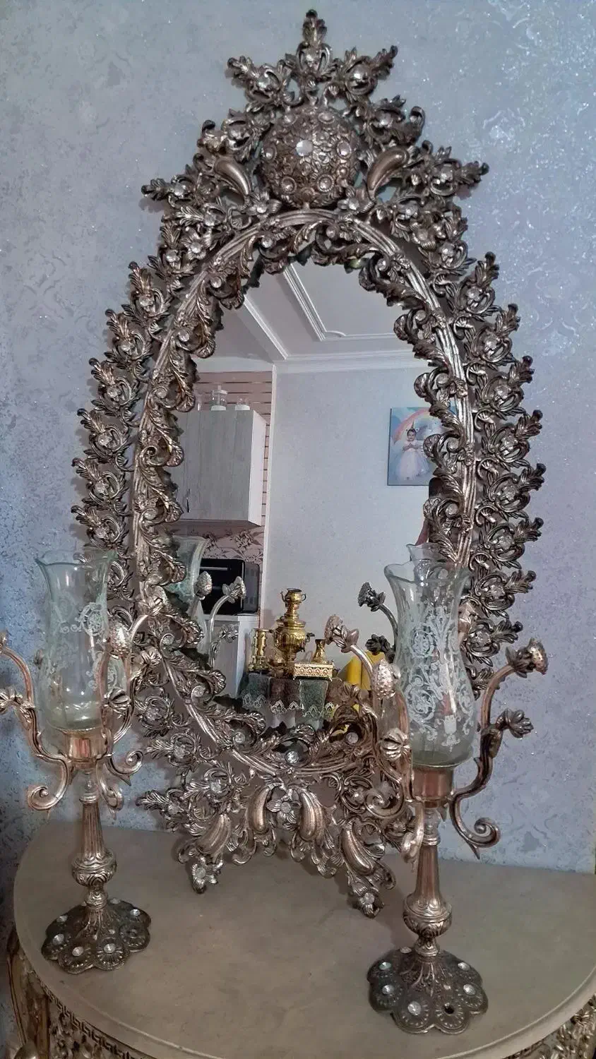 آینه شمدان کنسول|بوفه، ویترین، کنسول|اسلامشهر, شهرک امام حسین (میان آباد)|دیوار