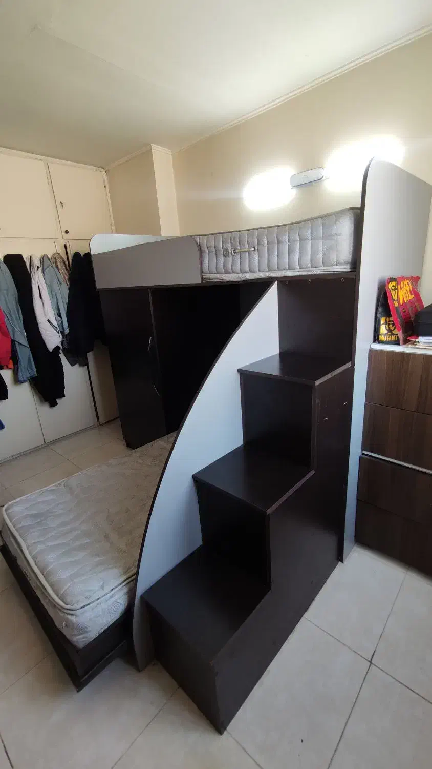 تخت دو طبقه|تخت و سرویس خواب|تهران, سلسبیل جنوبی|دیوار