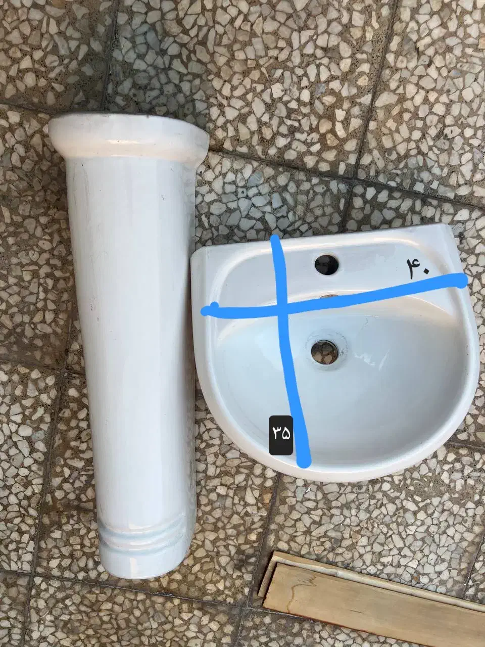 روشویی نو|لوازم سرویس بهداشتی|پاکدشت, پاکدشت (مامازند)|دیوار