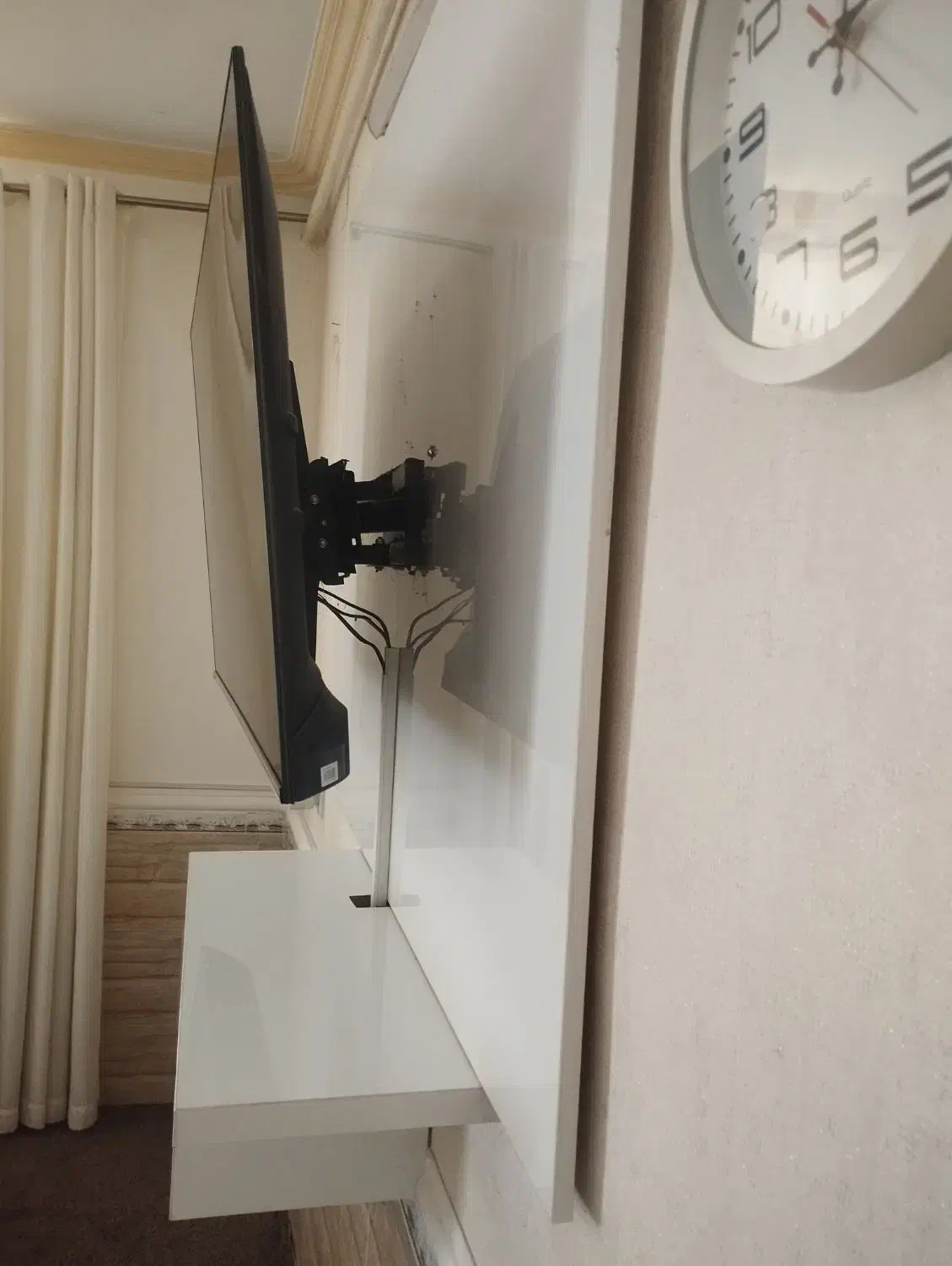 دکور تلویزیون mdf سفید براق|میز تلویزیون|برازجان, |دیوار