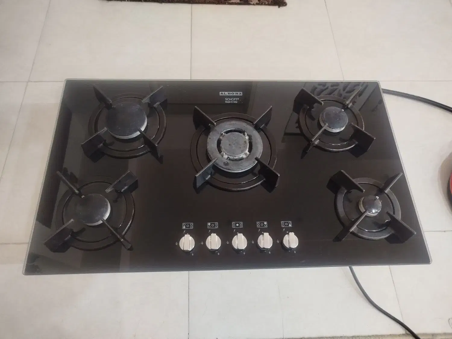 گاز تو کار 5 شعله استیل البرز قطعات ساباف ایتالیا|اجاق گاز و لوازم برقی پختوپز|گرمدره, |دیوار