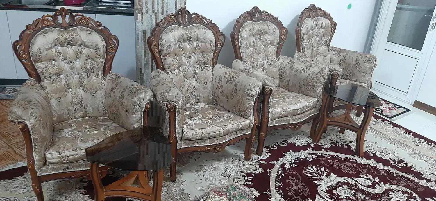 مبل سلطنتی|مبلمان خانگی و میز عسلی|خمینی‌شهر, |دیوار