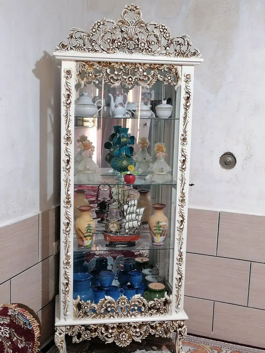 ویترین شیشه ای ایستاده|بوفه، ویترین، کنسول|کوار, |دیوار