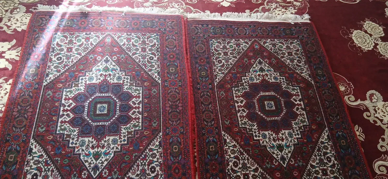 قالیچه ذرع و نیم یک جفت|فرش|ماهنشان, |دیوار