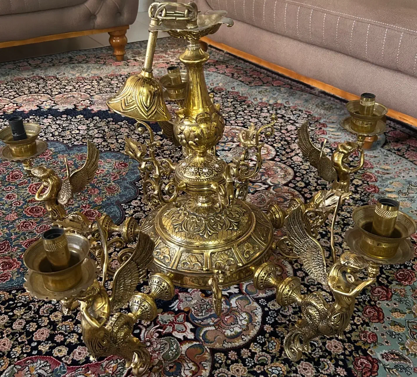 لوستر برنز|لوستر و چراغ آویز|قم, پردیسان|دیوار