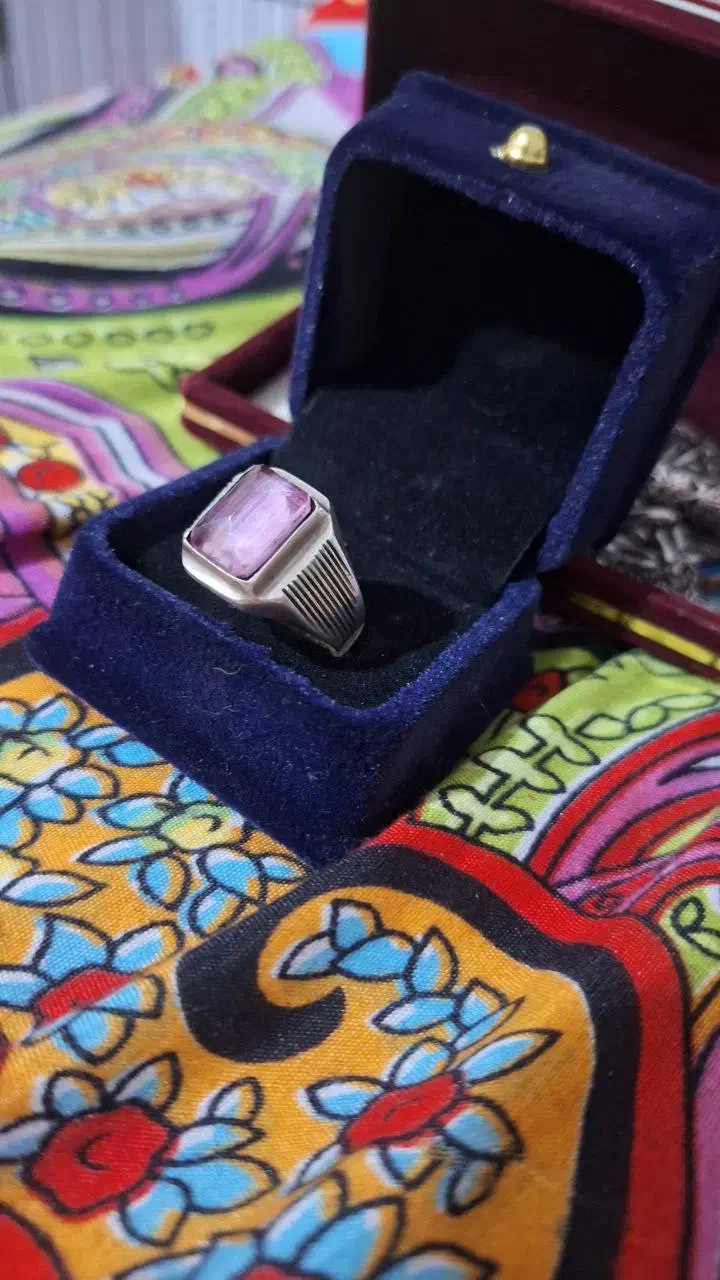 انگشتر نقره با سنگ یاقوت|جواهرات|جویبار, |دیوار