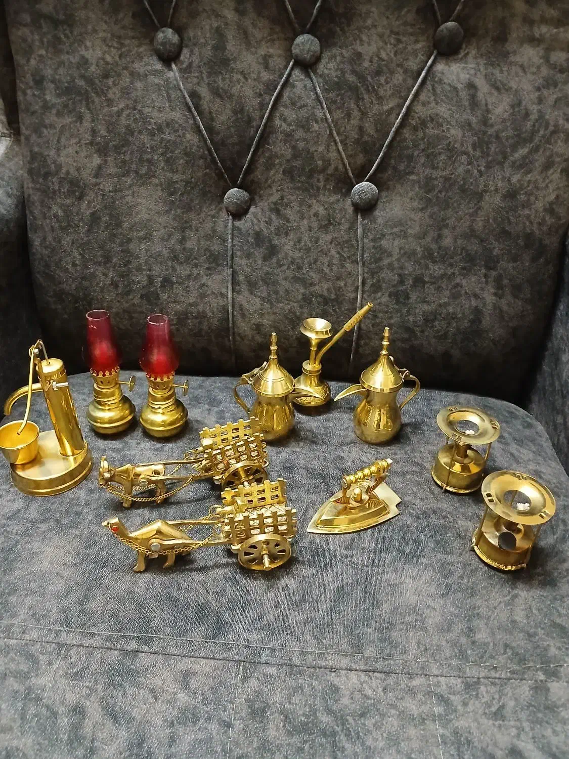 دله قلیان برنجی برنزکلکسیون ظروف آشپزخانه دکوری|مجسمه، تندیس، ماکت|تهران, افسریه جنوبی|دیوار