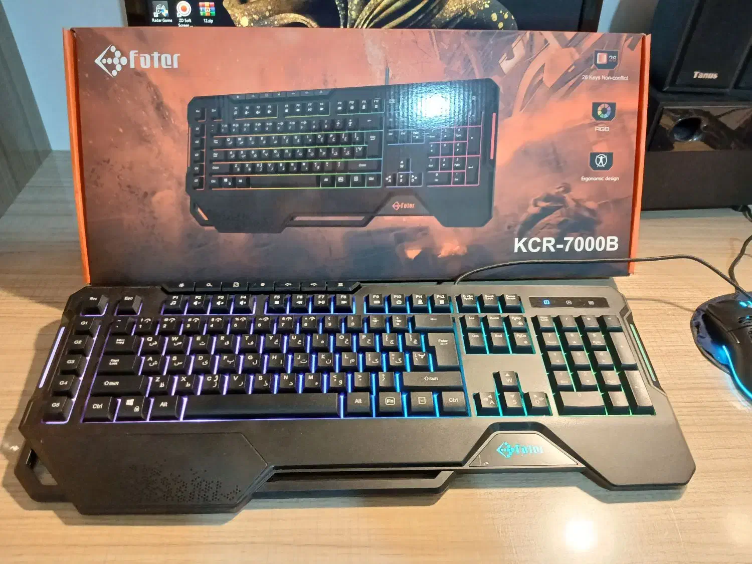 کیبورد RGB گیمینگ مکانیکال فاطر مدل 7000B|قطعات و لوازم جانبی رایانه|تبریز, |دیوار