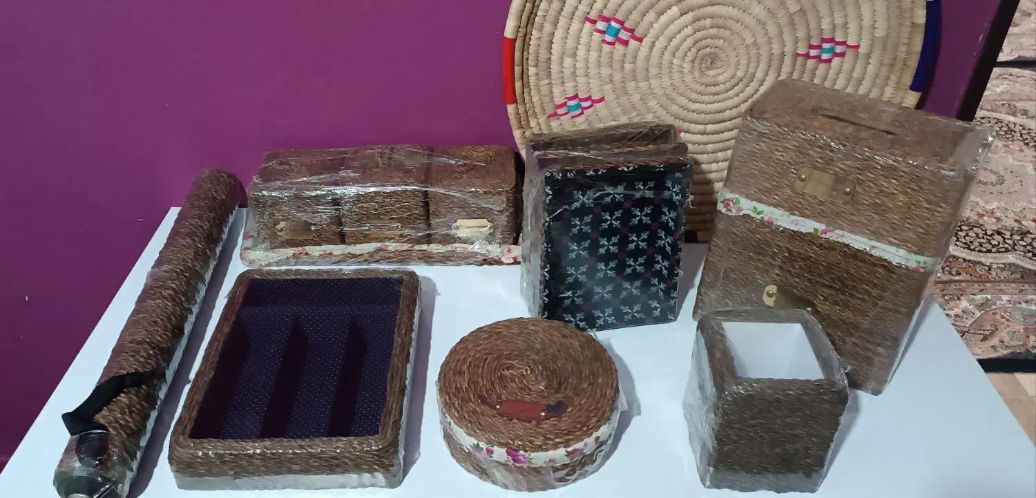 سینی، سبد نان، شکلات خوری حصیری|ظروف سرو و پذیرایی|گلستان (تهران), |دیوار