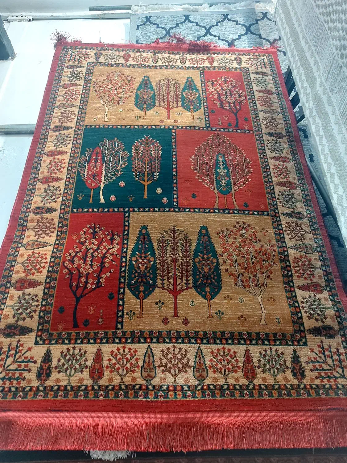 قالیچه طرح سنتی|گلیم، جاجیم، گبه|ساری, |دیوار