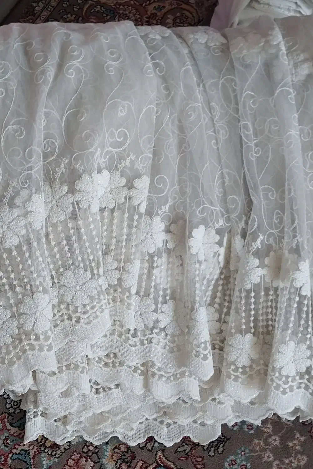 پرده تور سالم|پرده، رانر، رومیزی|هشتگرد, شهرک ریحانه|دیوار