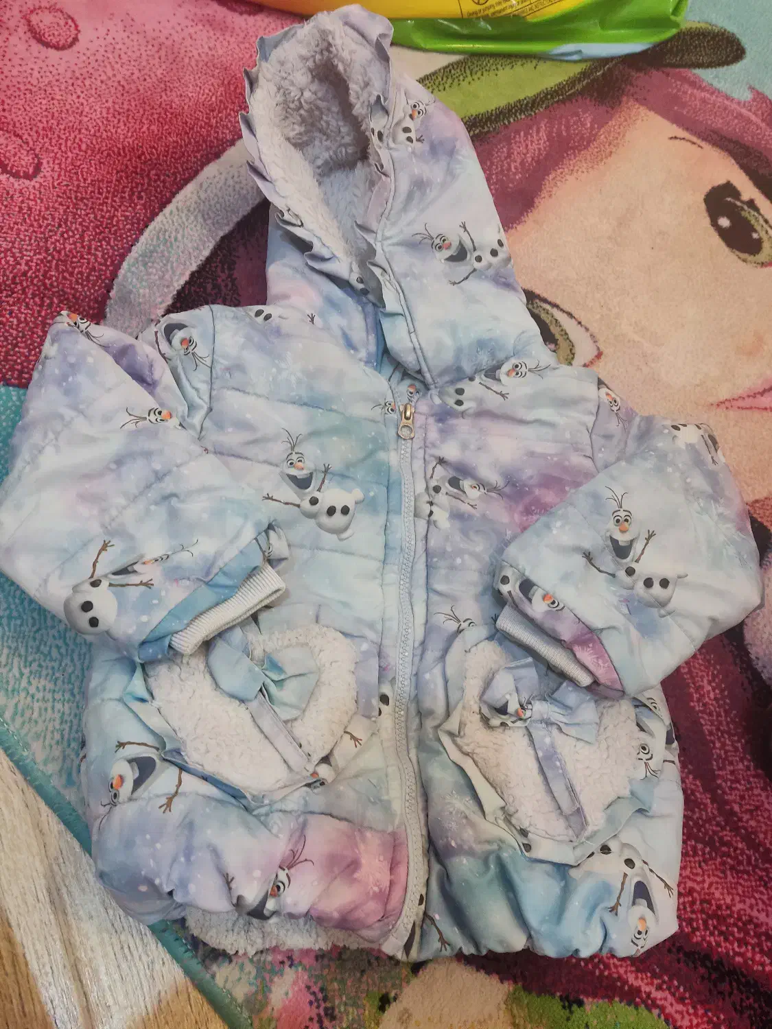 کاپشن داخل خز در حد نو نو + یک عدد اغوش|کفش و لباس بچه|جم, |دیوار