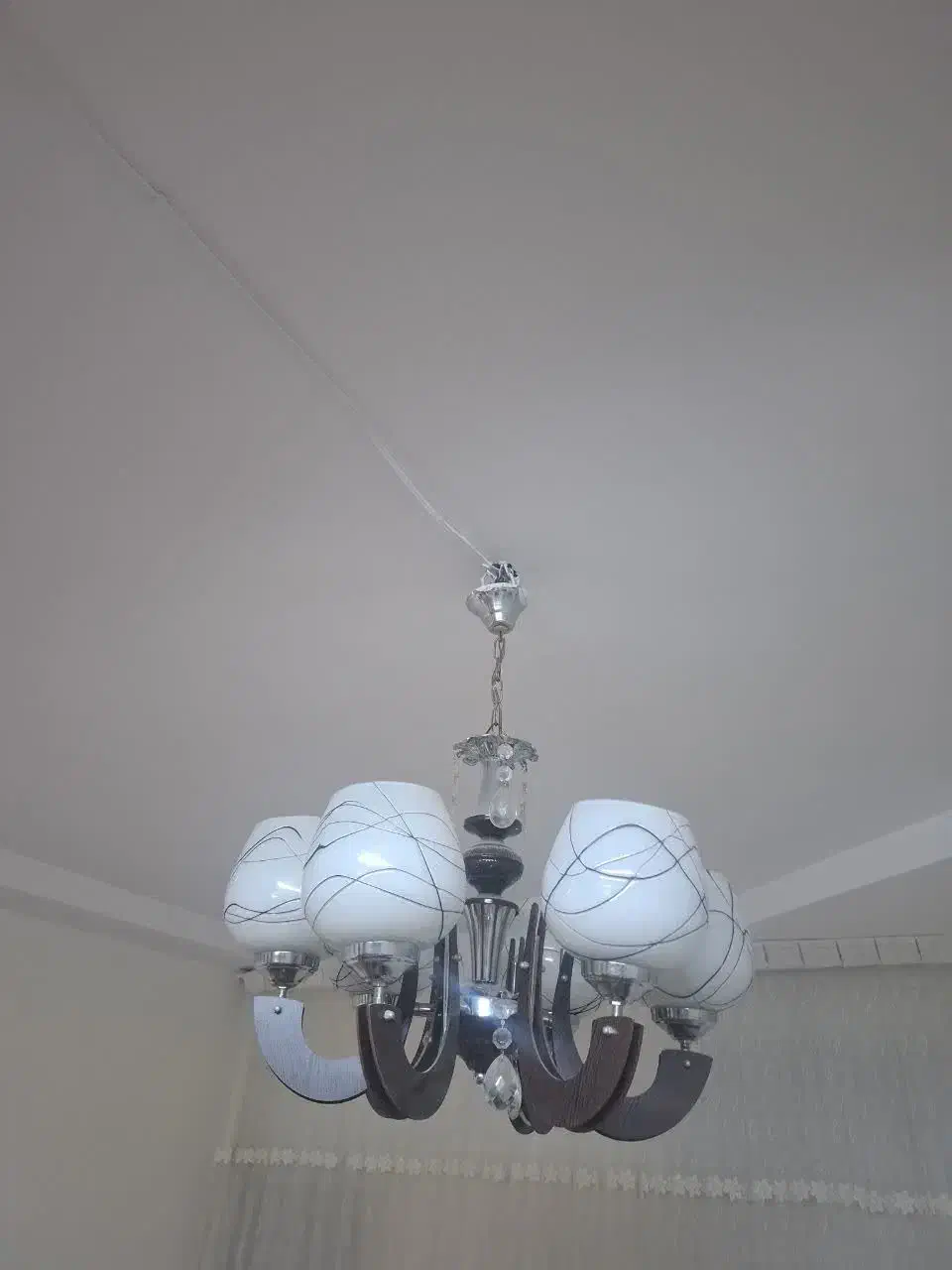 لوستر شش شاخه|لوستر و چراغ آویز|کرج, شاهینویلا|دیوار