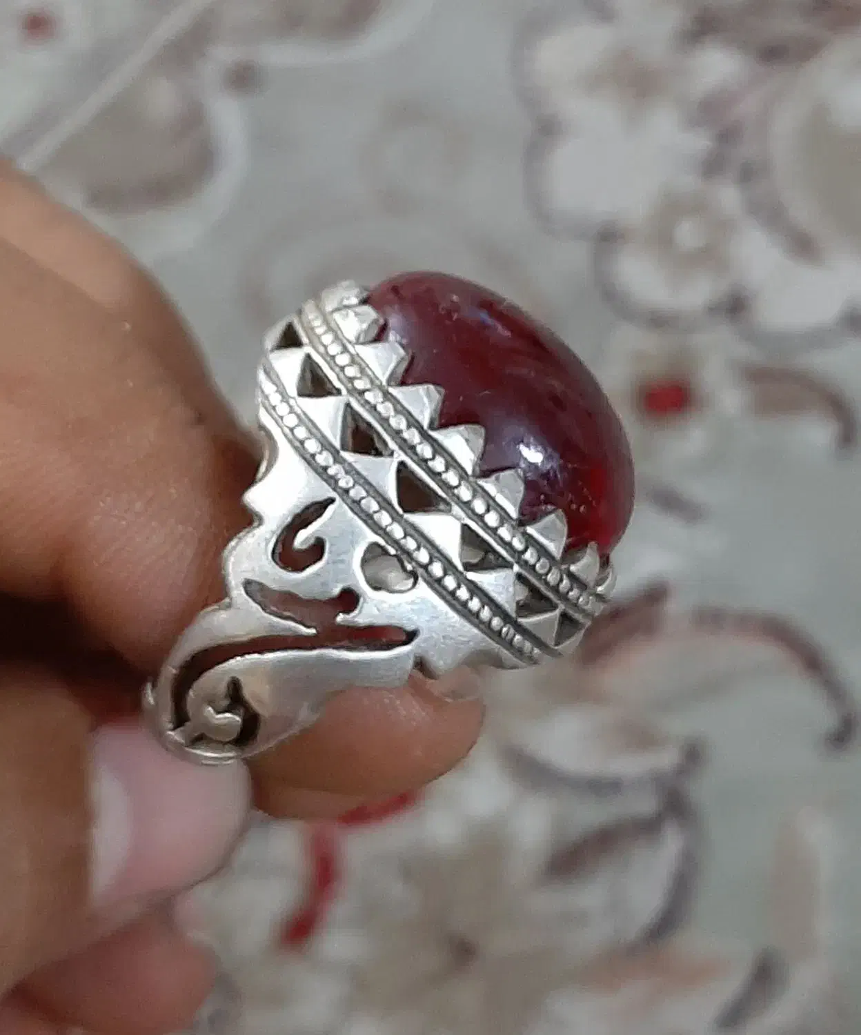 انگشتر نقره یاقوت مردانه|جواهرات|ورامین, شهرک مدرس|دیوار