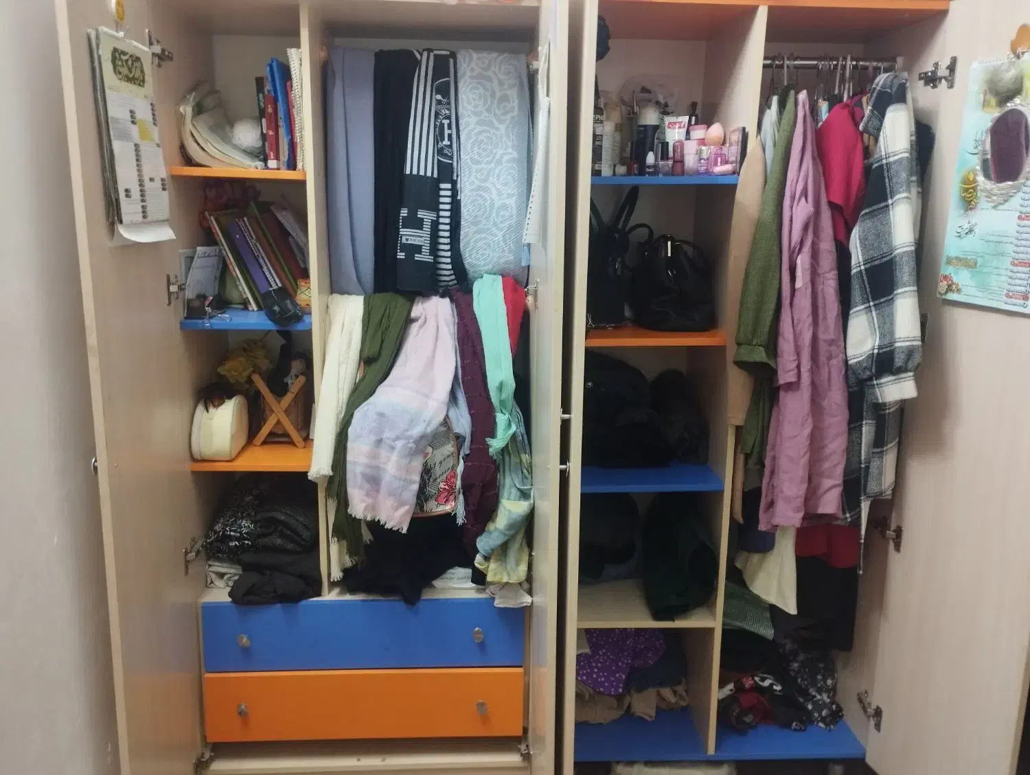 کمد و تخت نوجوان|تخت و سرویس خواب|قم, امامزاده ابراهیم|دیوار