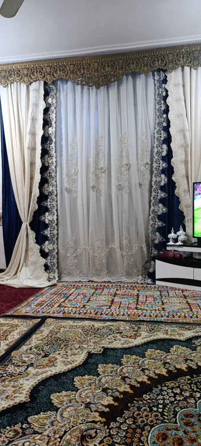 پرده پذیرایی مخمل|پرده، رانر، رومیزی|اهواز, فدک|دیوار