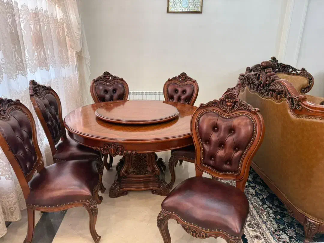 ناهار خوری لوکس وارداتی با صفحه چرخان|مبلمان خانگی و میز عسلی|تهران, دروس|دیوار