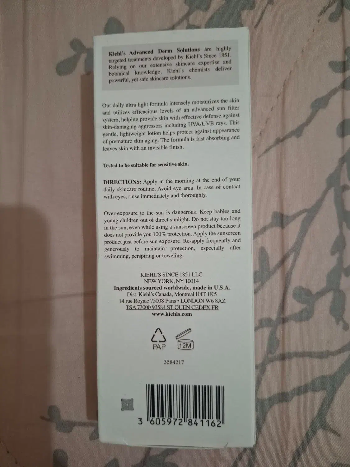 ضد آفتاب برند آمریکایی kiehl's|آرایشی، بهداشتی، درمانی|کرج, شهرک جهاننما|دیوار