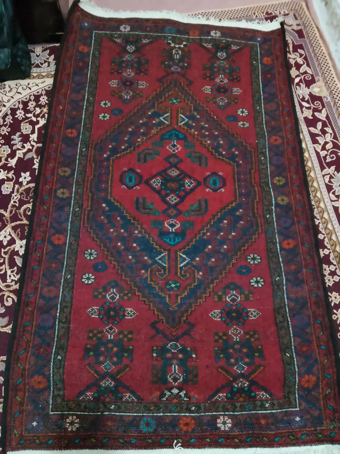 جفت قالی دست بافت|فرش|قیدار, |دیوار