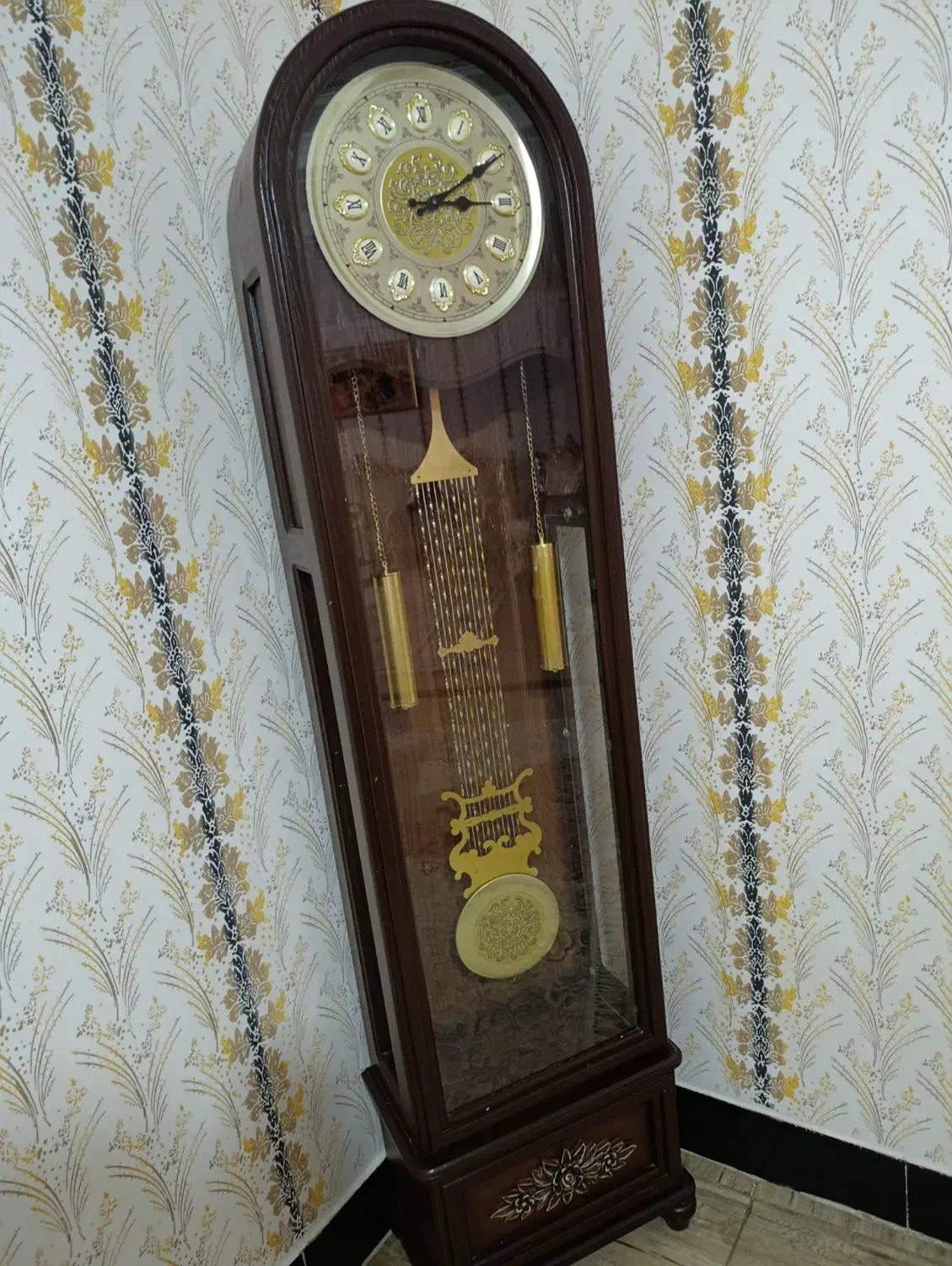 ساعت ایستاده چوب راش|صنایع دستی و سایر لوازم تزئینی|کوهدشت, |دیوار