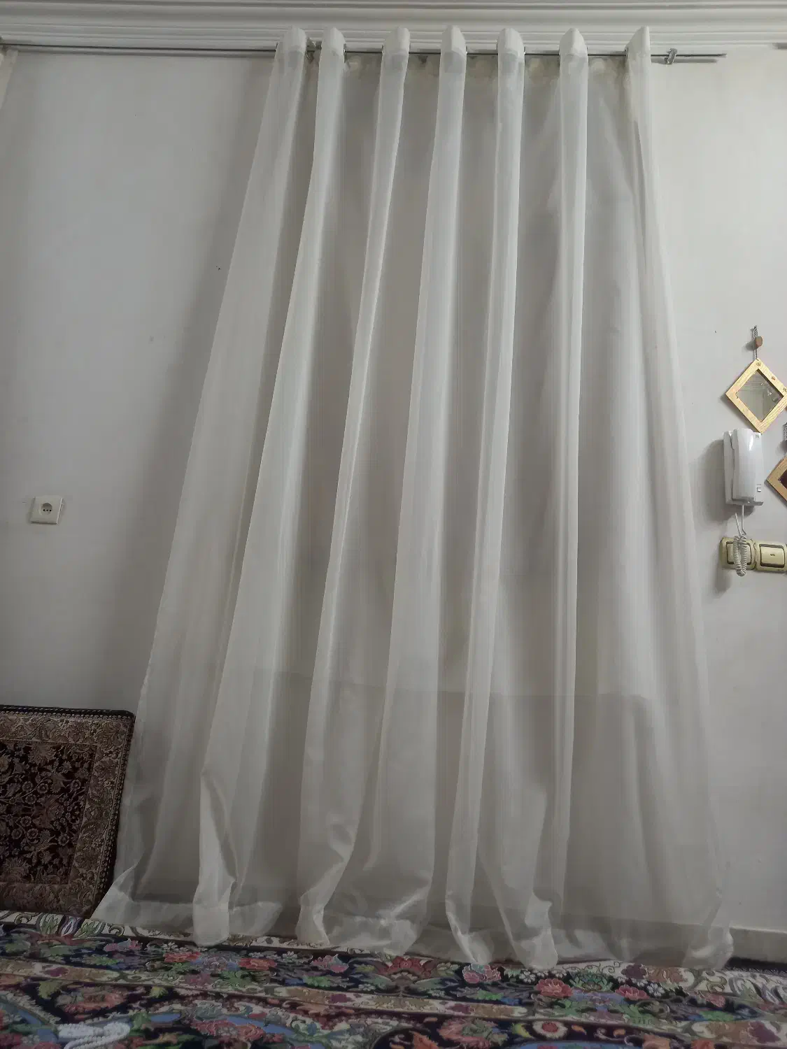 ۲عدد پرده درحدنو|پرده، رانر، رومیزی|آبیک, |دیوار