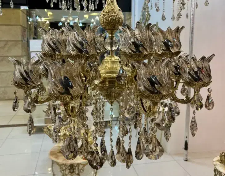 لوستربرنز مدل پرنسس ۱۰+۱+۱در کارگاه کارمندان|لوستر و چراغ آویز|کرمانشاه, |دیوار