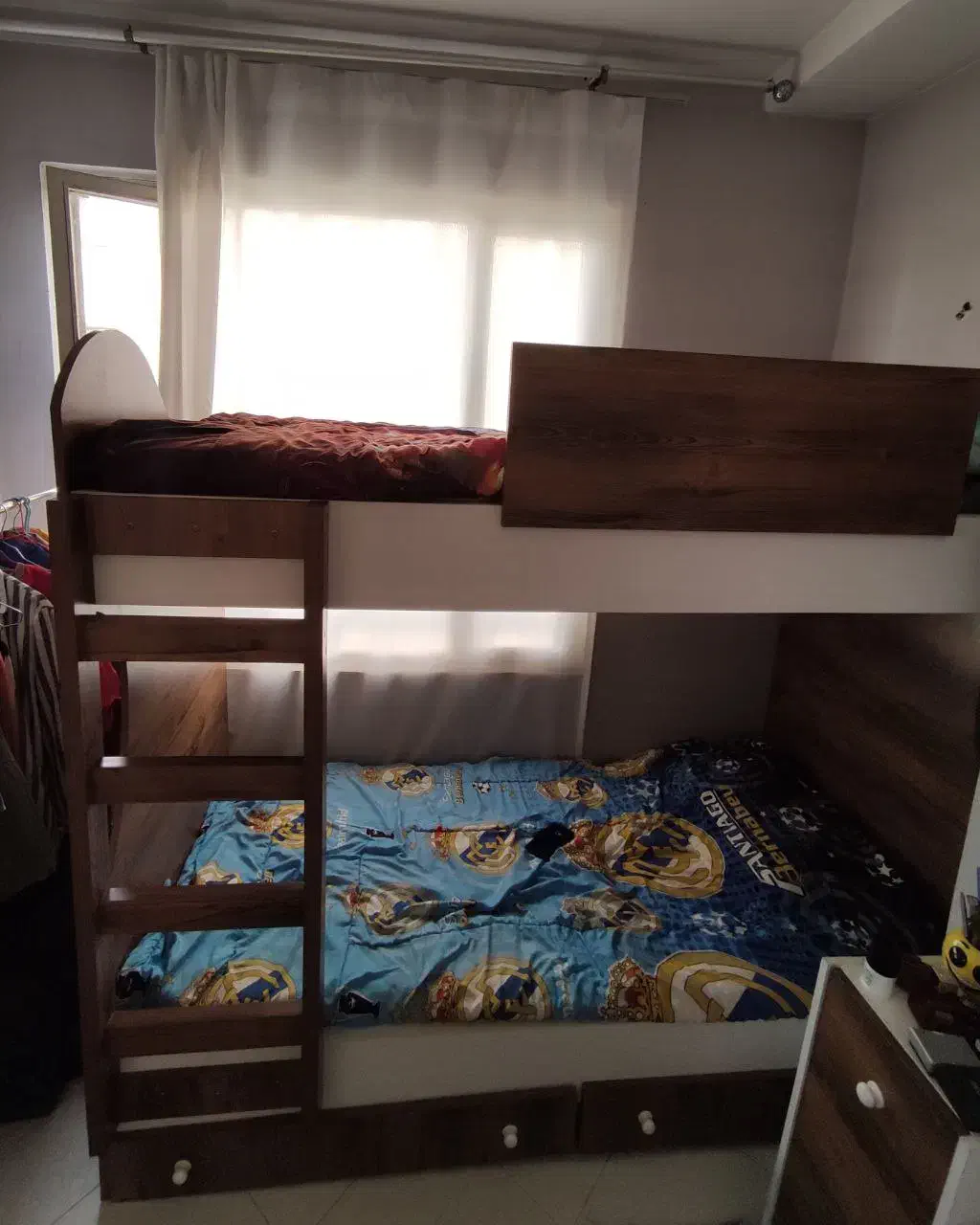 تخت دو طبقه چوبی|تخت و سرویس خواب|شهریار, شهرک وائین|دیوار